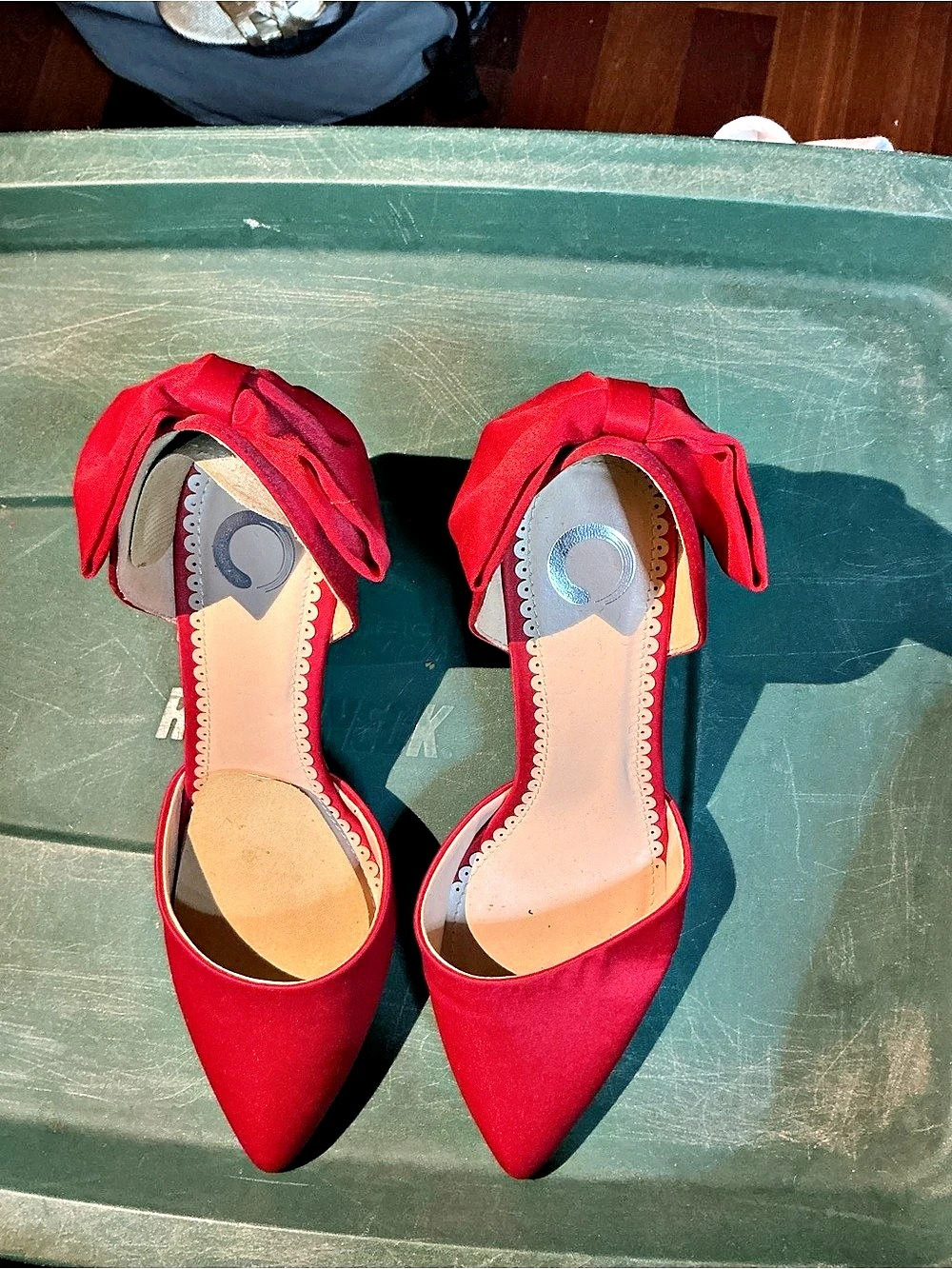 Journee Collection Tanzi Bow Stiletto Pump Red Heels